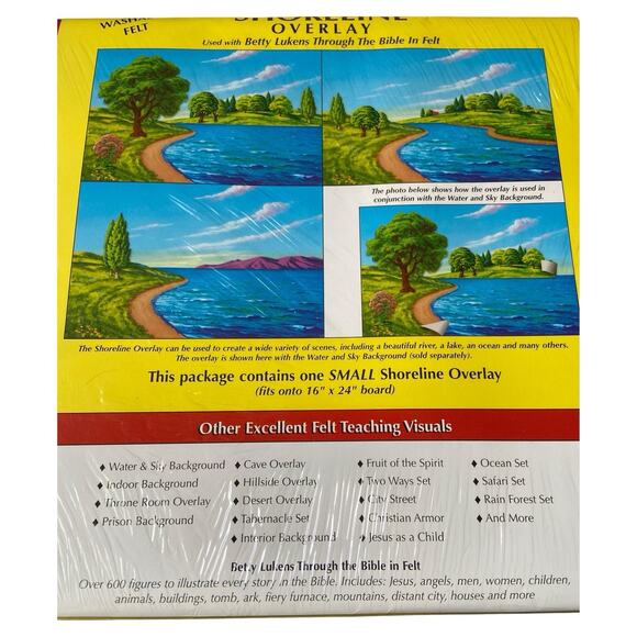 Betty Lukens Through The Bible In Felt Shoreline Overlay & Water Sky Background - Picture 4 of 10